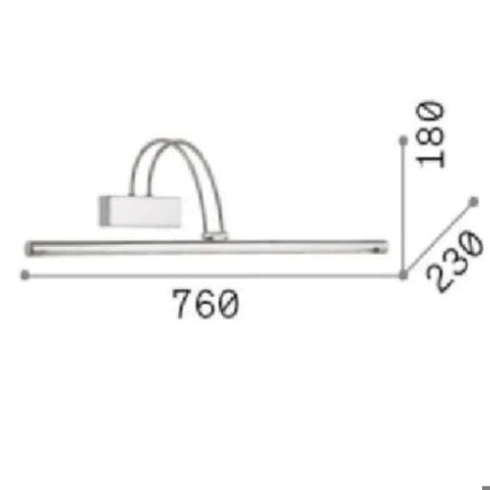 Bow AP D76 applique brunito Ideal Lux 8W 3000K IP20