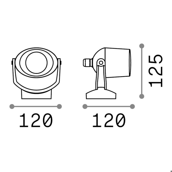 Elio faretto esterno bianco Ideal Lux GU10 3,5W 2700K/4000K