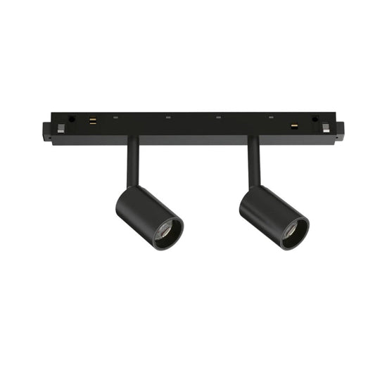 Coppia spot LED su barra nero Ideal Lux 5W 3000K DALI 48V binario monofase