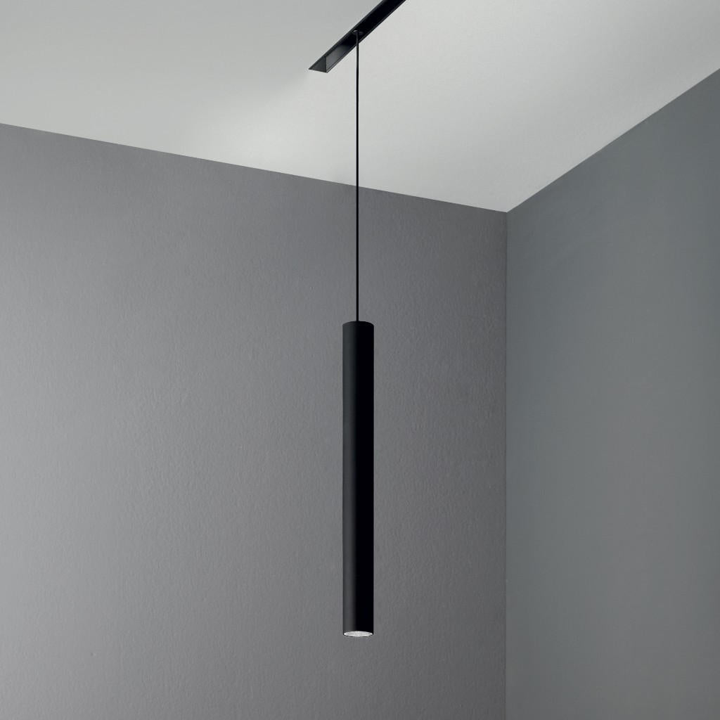 Sospensione a binario nero Ideal Lux 12W 4000K DALI dimmerabile