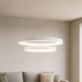 Malika lampadario doppio anello bianco Top Light 70W 3000K-4000K-6000K