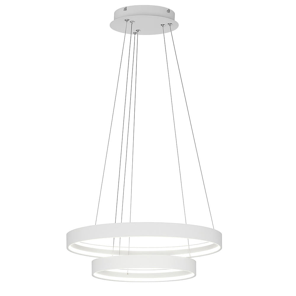 Malika lampadario doppio anello bianco Top Light 70W 3000K-4000K-6000K