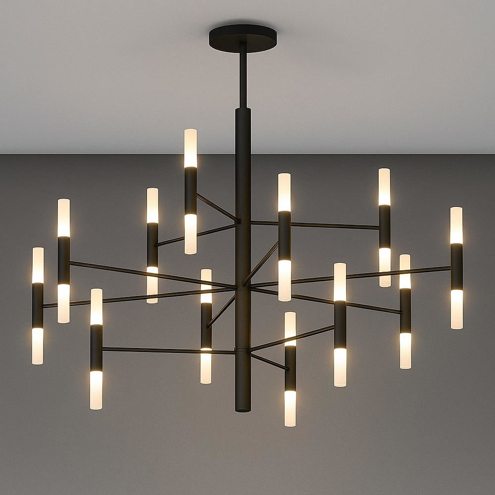 Space lampadario nero opaco Top Light G9 4W 360°