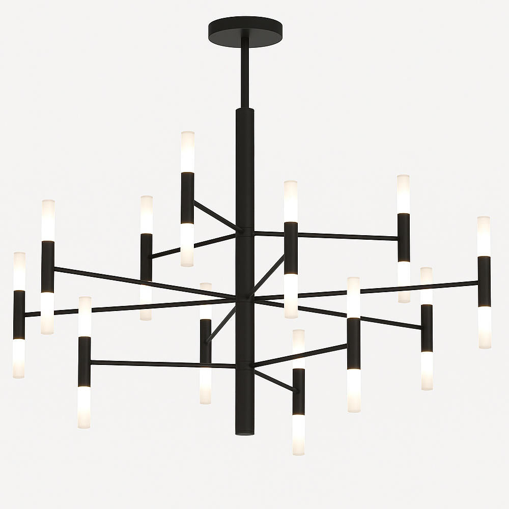 Space lampadario nero opaco Top Light G9 4W 360°