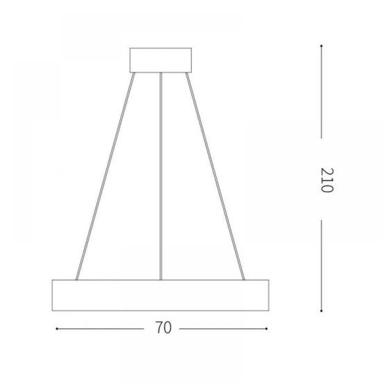 Oracle lampadario bianco Ideal Lux 35W 3000K