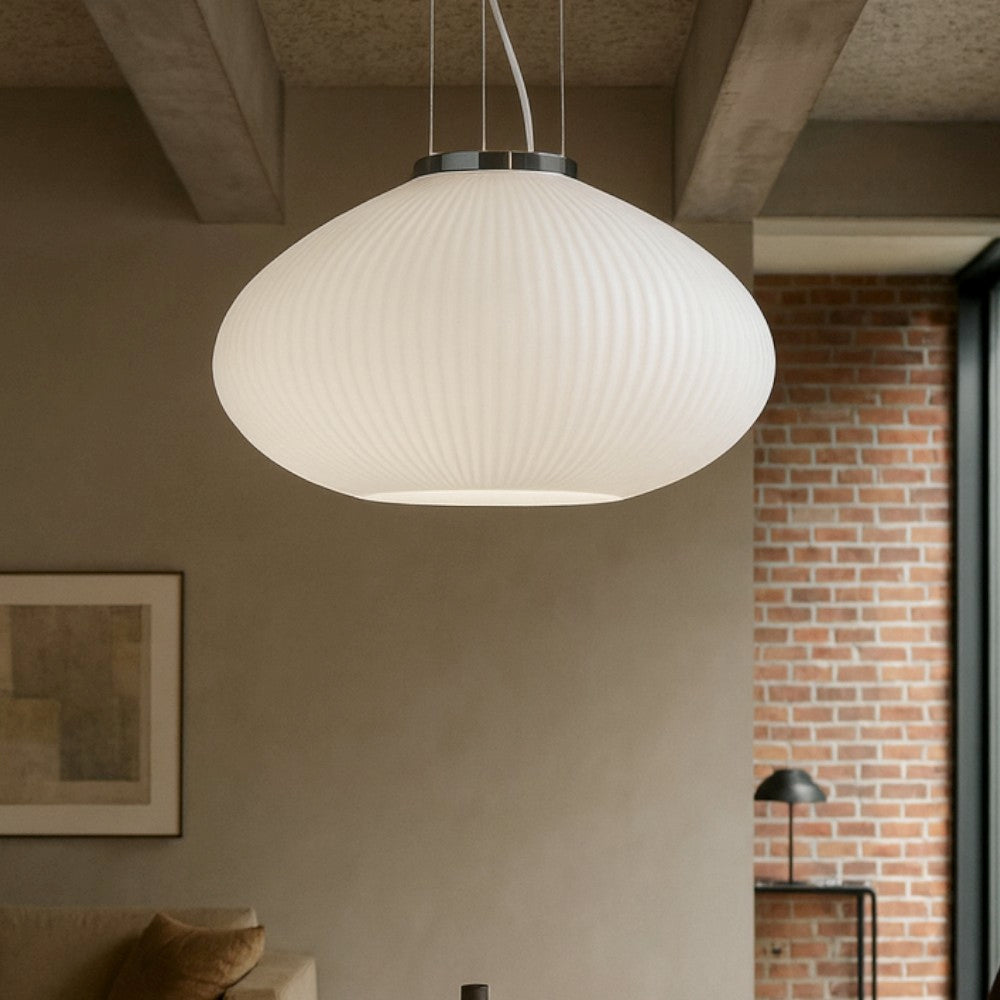 Plissè sospensione cromo Ideal Lux 20W E27
