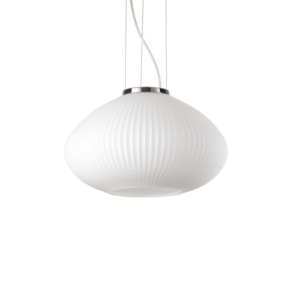 Plissè sospensione cromo Ideal Lux 20W E27
