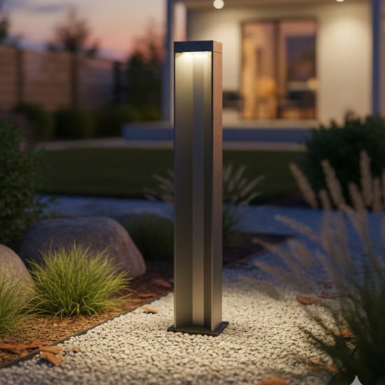 Kurt lampione da esterno antracite Ideal Lux 11W 4000K