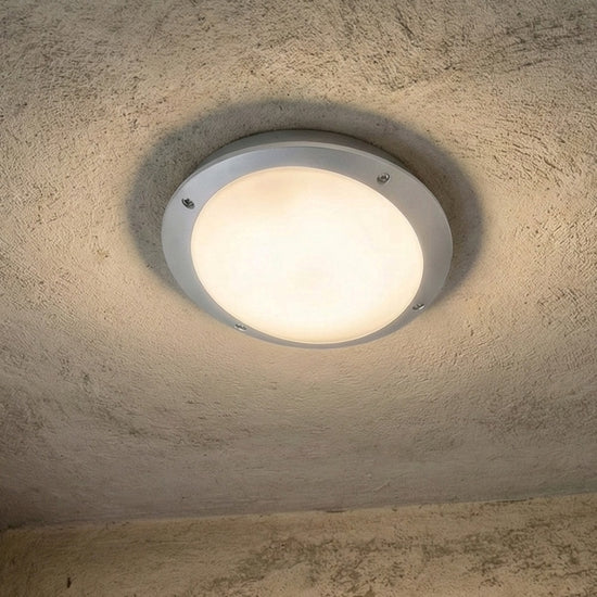 Milano plafoniera da esterno grigio Top Light E27 9W IP66