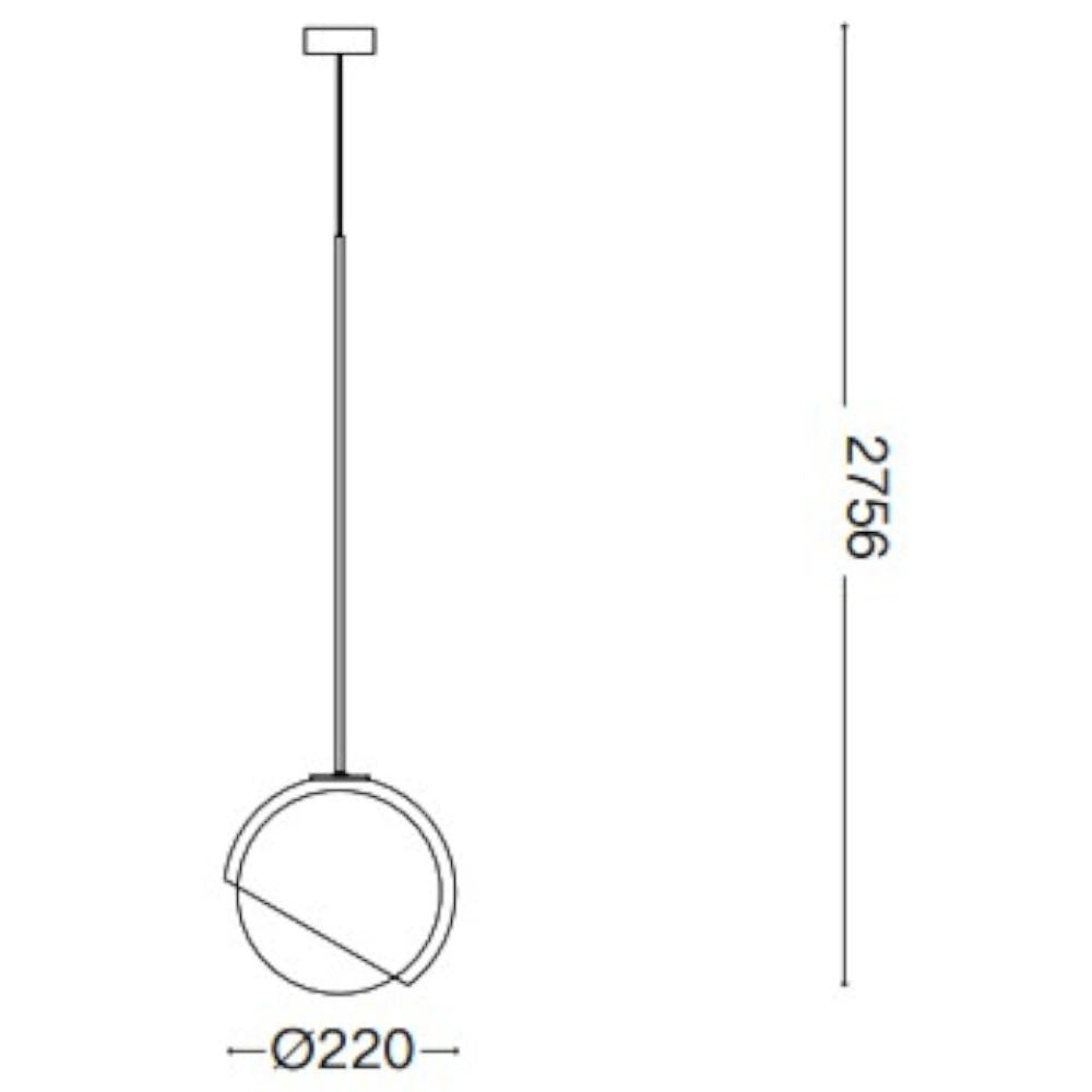 Bloom sospensione nera Ideal Lux 1xE27 max 42W