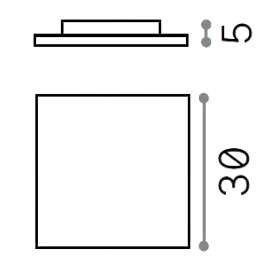 Mib plafoniera da esterno bianco Ideal Lux 20W 3000K IP65