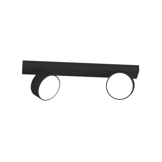 Edra plafoniera nero Top Light GX53 12W 2 luci orientabile