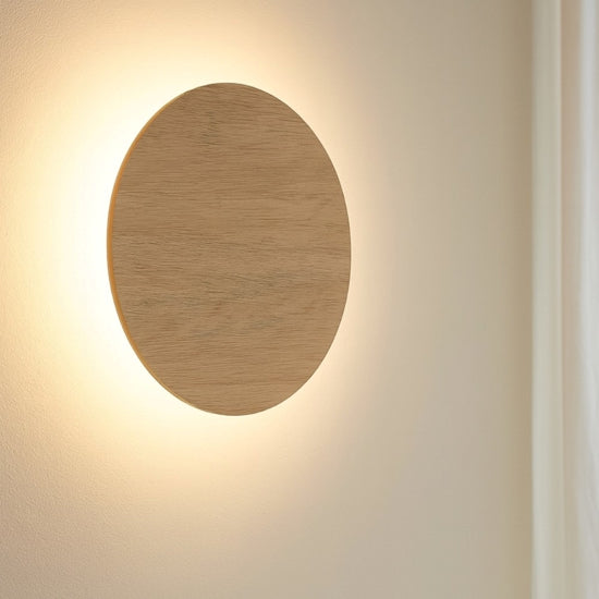 900717 applique ovale bianco legno Gea Luce 9,2W 3000K