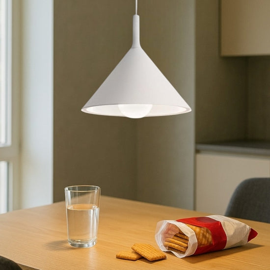 Barbie sospensione conica bianco Gea Luce 20W E27