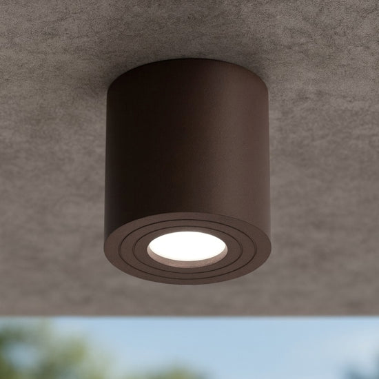 Ges1075 faretto da esterno a soffitto marrone Gea Luce 35W GU10 IP65