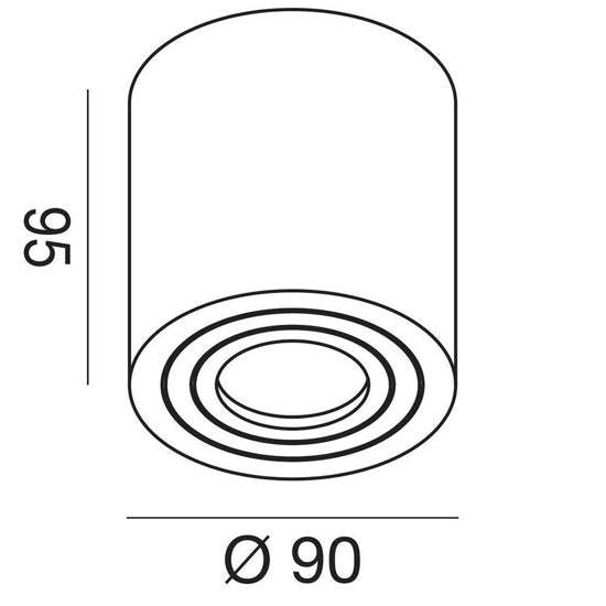 Ges1075 faretto da esterno a soffitto marrone Gea Luce 35W GU10 IP65