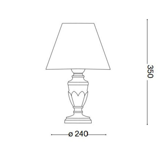 Firenze lampada da tavolo oro Ideal Lux 12W E14