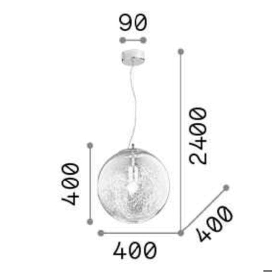 Mapa Max lampadario cromato Ideal Lux 60W E27
