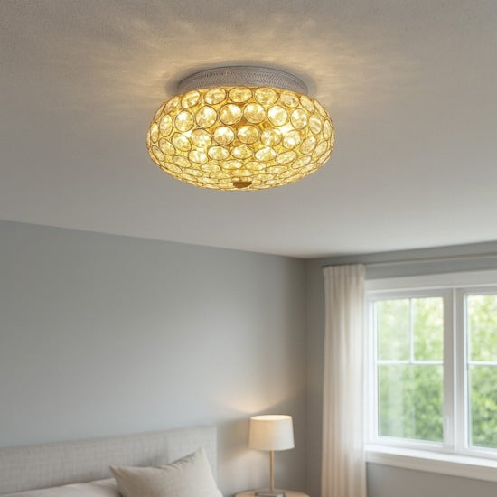 King PL3 plafoniera dorato cristallo Ideal Lux 3W G9 3000K