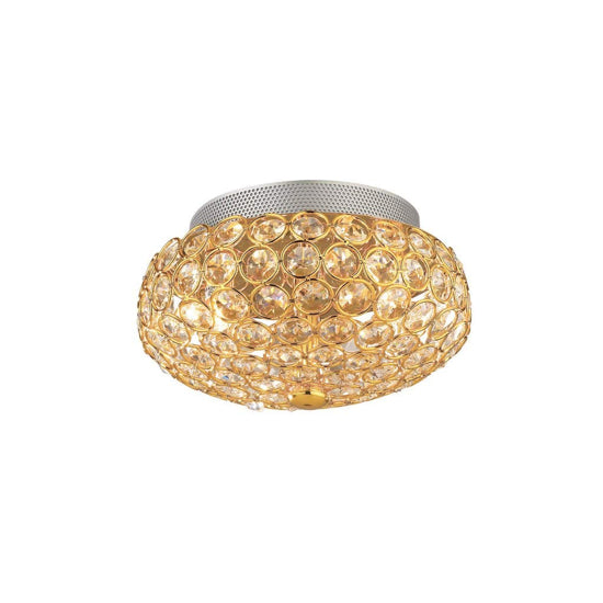 King PL3 plafoniera dorato cristallo Ideal Lux 3W G9 3000K
