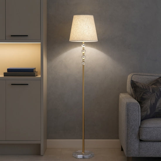 Queen piantana oro trasparente Ideal Lux 60W E27