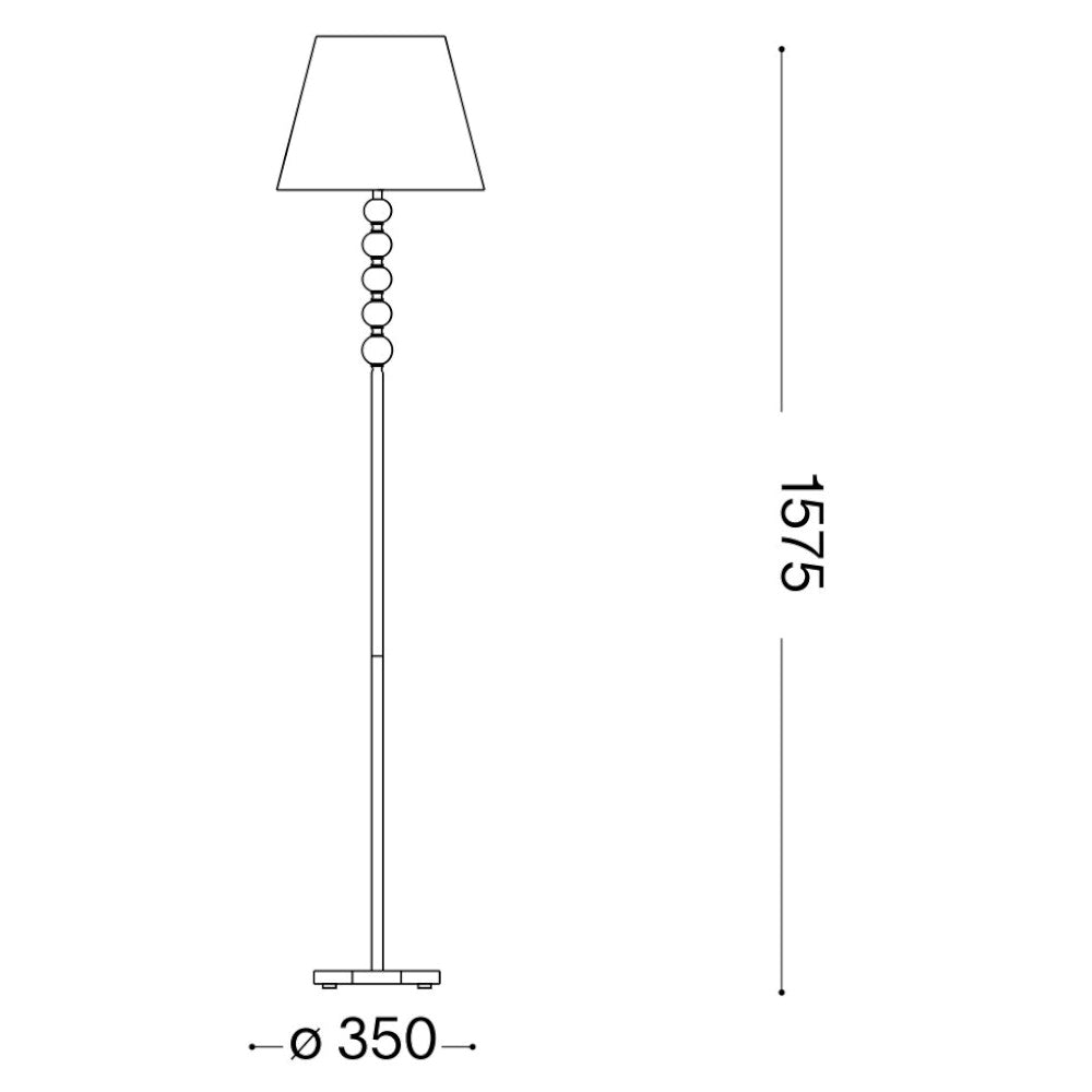 Queen piantana oro trasparente Ideal Lux 60W E27