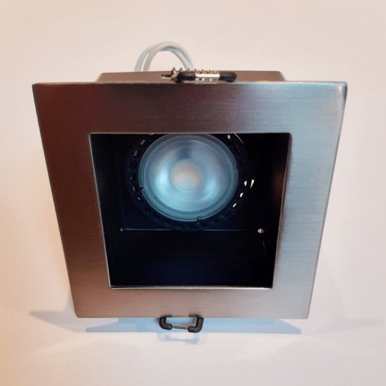 Faretto quadrato da incasso grigio nero Ideal Lux 10W GU10 IP20