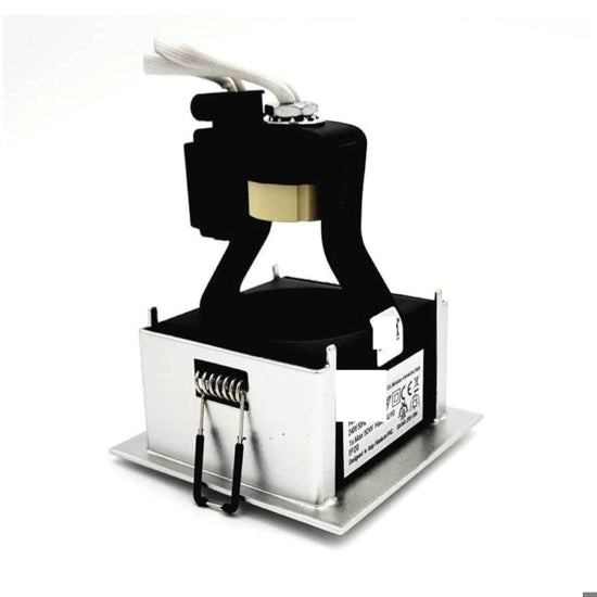 Faretto quadrato da incasso grigio nero Ideal Lux 10W GU10 IP20