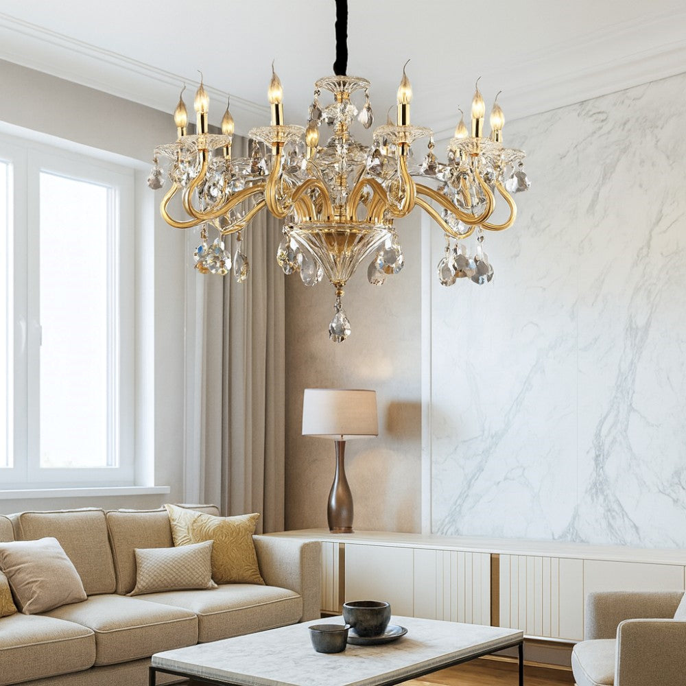 Negresco lampadario oro Ideal Lux 10xE14 max 40W