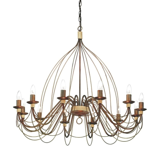 Corte lampadario ruggine Ideal Lux 12xE14 max 12W