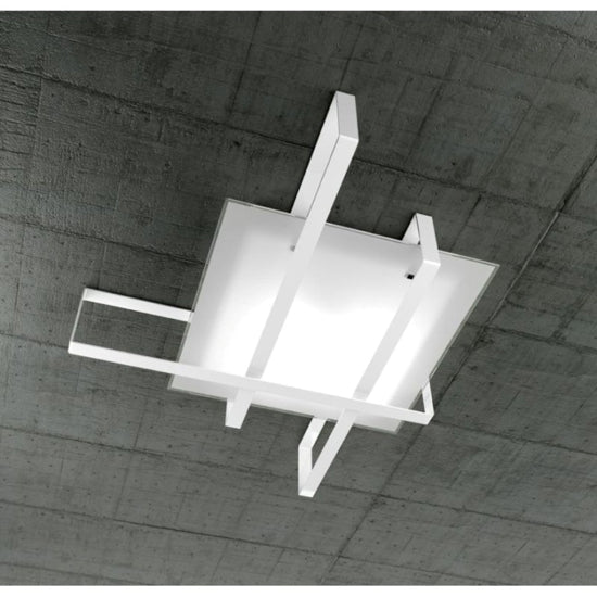 Cross plafoniera bianco satinato Top Light E27 60W