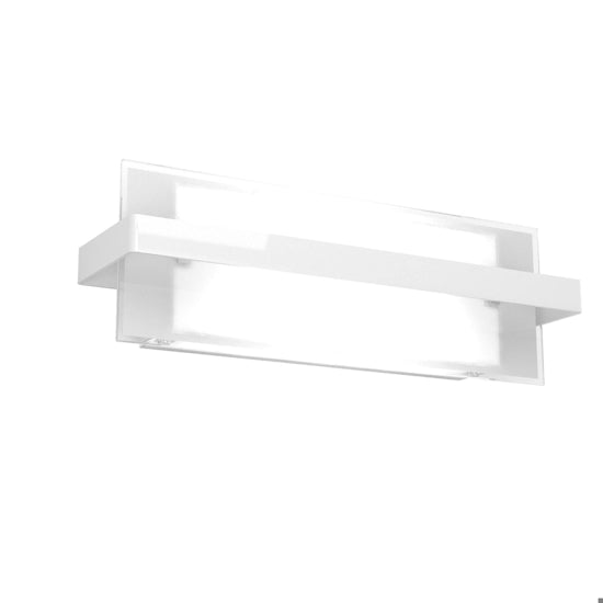 Cross applique bianco vetro satinato Top Light E27 10W