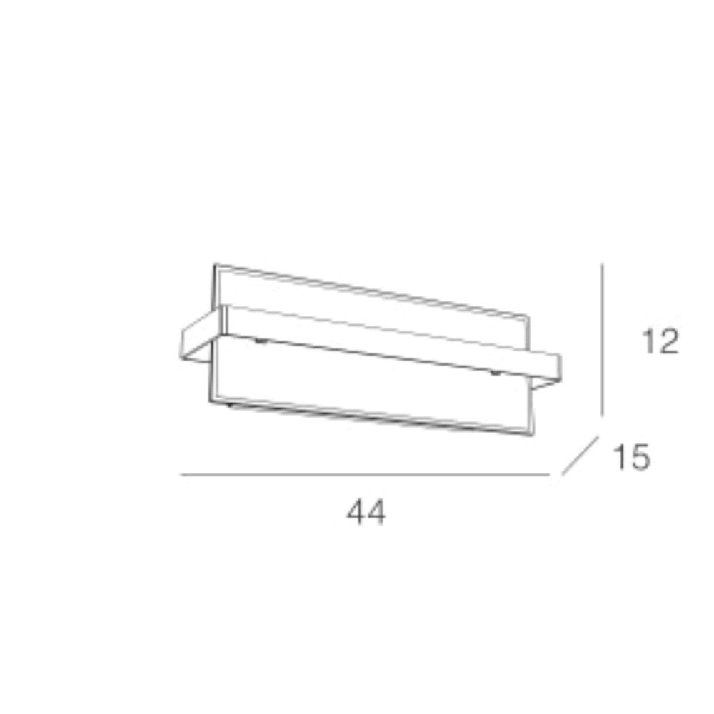 Cross applique bianco vetro satinato Top Light E27 10W