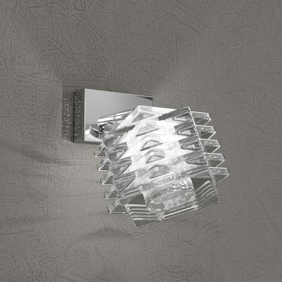 Rubik applique cromo trasparente Top Light G9 9W orientabile