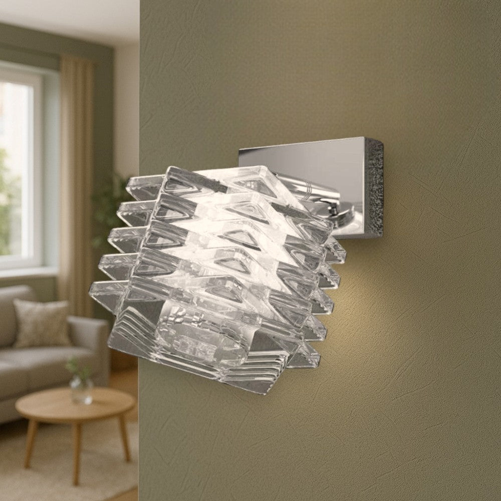 Rubik applique cromo trasparente Top Light G9 9W orientabile