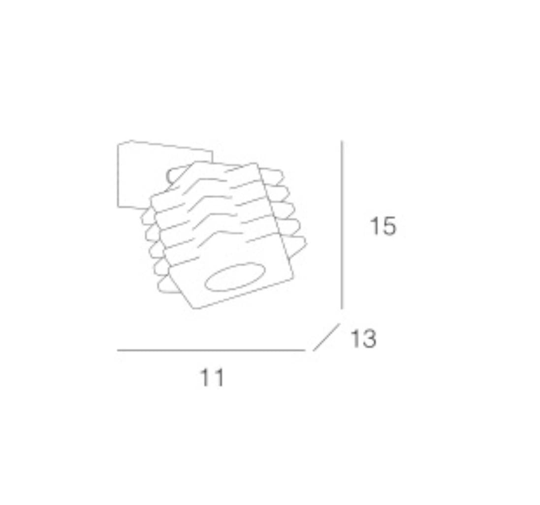 Rubik applique cromo trasparente Top Light G9 9W orientabile