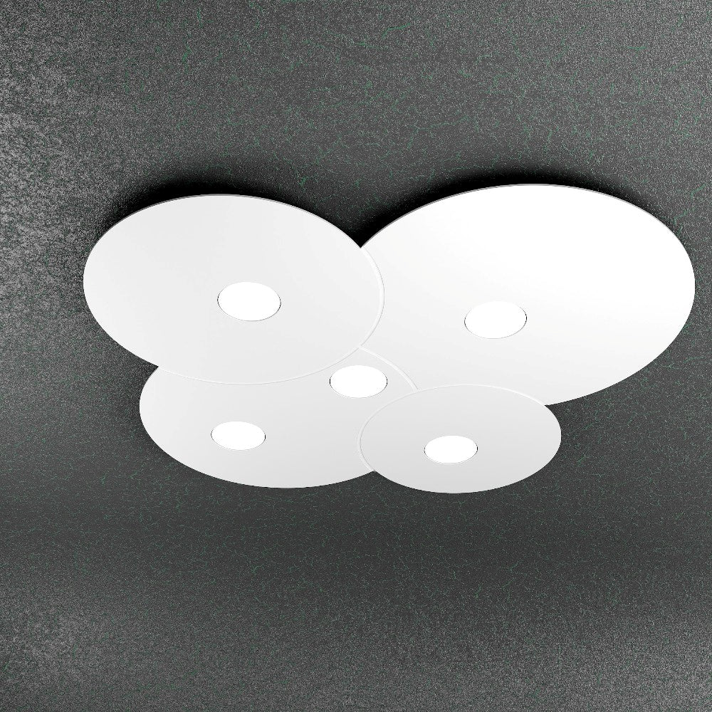 Cloud plafoniera cucina bianco Top Light GX53 9W 5 luci 3650 lm 73 cm