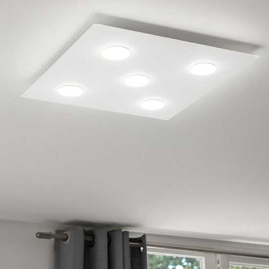 Path plafoniera bianco lucido Top Light GX53 9W Made in Italy