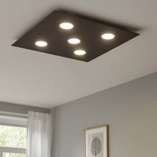 Path plafoniera marrone Top Light GX53 9W Made in Italy