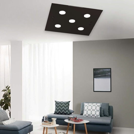 Path plafoniera marrone Top Light GX53 9W Made in Italy