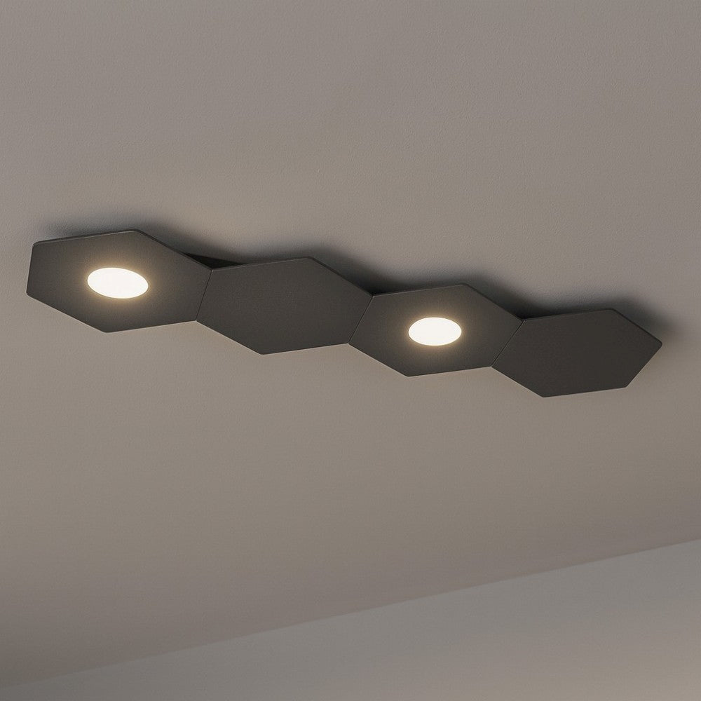 Hexagon plafoniera cucina grigio Top Light GX53 2 luci modulare