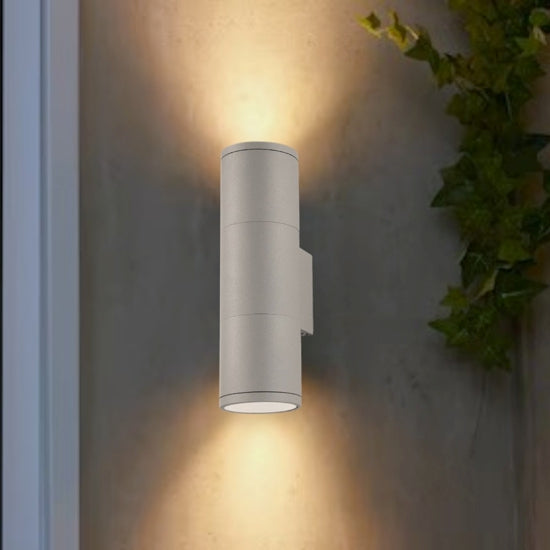Gun applique da esterno grigio Ideal Lux 60W E27 IP54