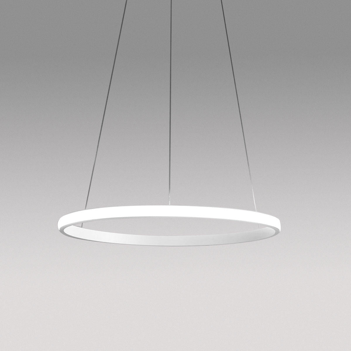 Iole S1 lampadario cerchio bianco satinato Gea Luce 28W 3000K