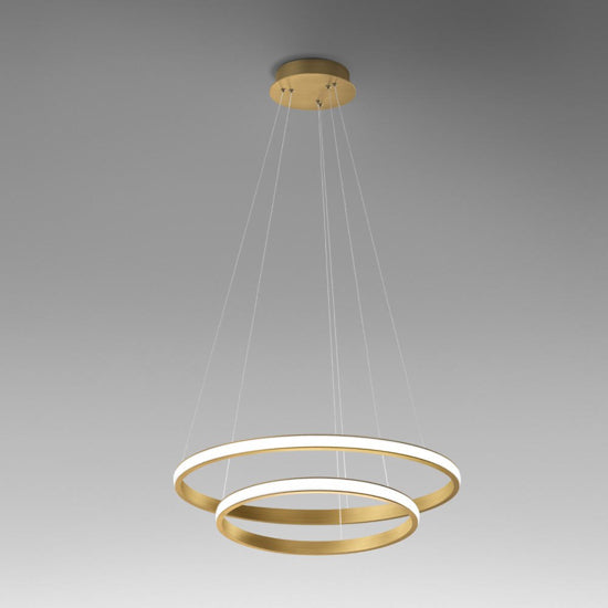 Iole S/2 lampadario oro satinato Gea Luce 40W 3000K