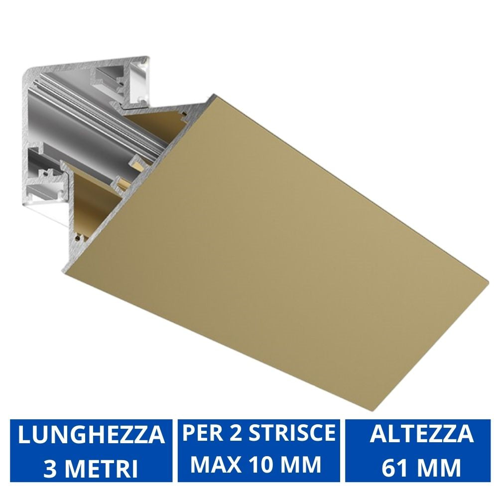 Lubiana D profilo angolare oro Gea Luce 3m