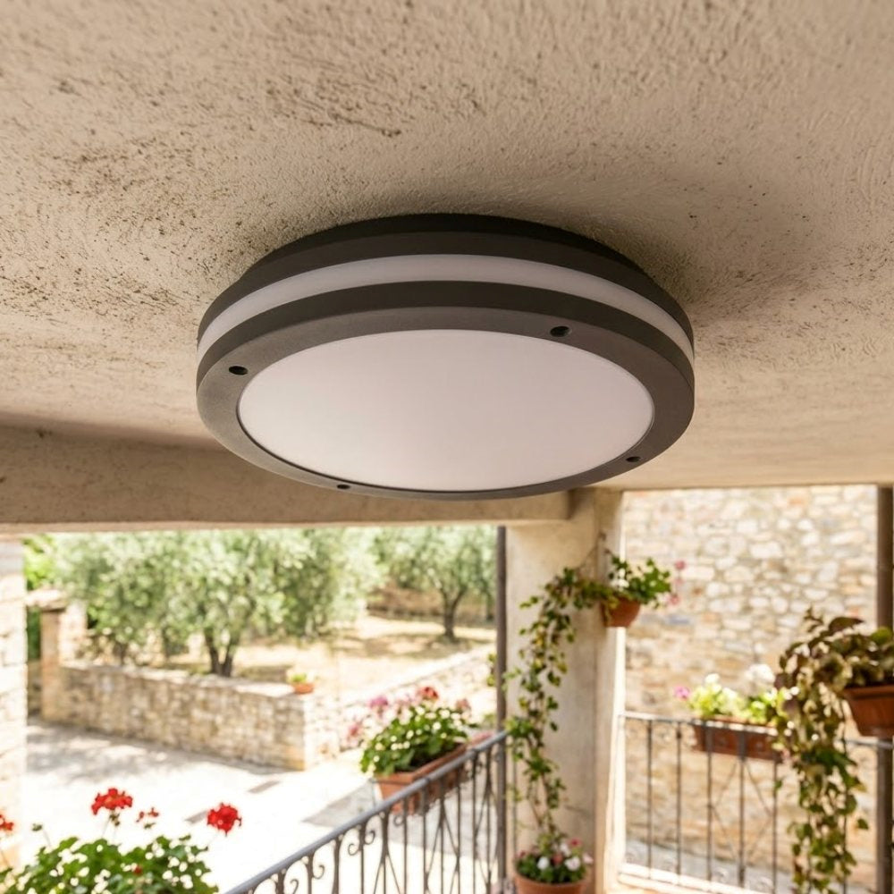 SOHO plafoniera da esterno antracite Top Light GX53 9W IP54 Ø30 cm