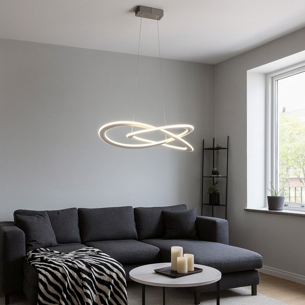 Yara lampadario bianco Gea Luce 50W 4000K