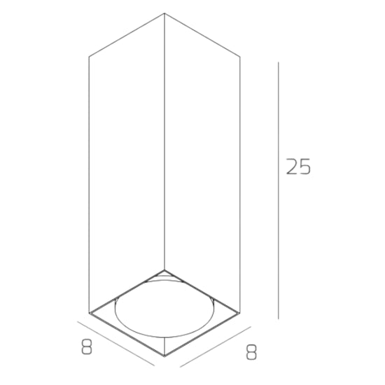Plate faretto da soffitto sabbia Top Light GX53 11W dimmerabile IP20