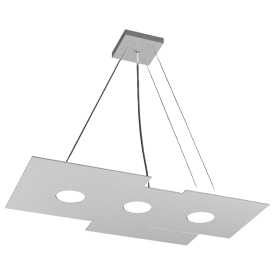 Plate lampadario cucina grigio Top Light GX53 11W 3 luci 2190 lm
