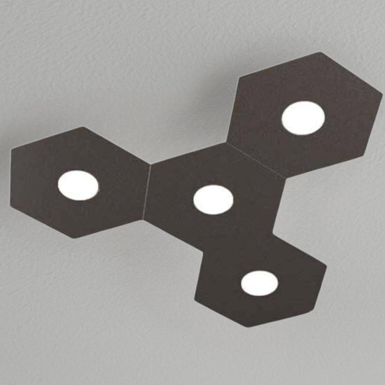 Hexagon plafoniera cucina marrone Top Light GX53 9W
